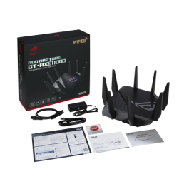 ASUS GT-AXE11000 router inalámbrico Gigabit Ethernet Tribanda (2.4 GHz / 5 GHz / 6 GHz) Negro ASUS GT-AXE11000 router inalámbrico Gigabit Ethernet Tribanda (2.4 GHz / 5 GHz / 6 GHz) Negro