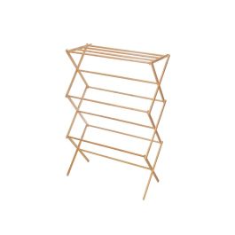 Tendedero Plegable Kipit WR4054B-1 BAMBOO Natural Bambú 74 x 36 x 111 cm 74 x 8 x 50 cm (4 Unidades)