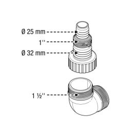 Koma Tools BAS-400 Bomba de Drenaje Sumergible para Aguas Sucias 400W, Caudal 8.000 l/h, Partículas Ø35mm, Flotador Automático, Inmersión 7m