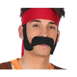 Bigote y Patillas Negras Estilo Hippie Años 70 para Disfraz - Accesorio Carnaval Fiesta Temática