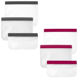 Cook Concept Juego de 3 Bolsas Conservación Reutilizables Translúcidas Lavables Aptas Congelador Medidas Varias