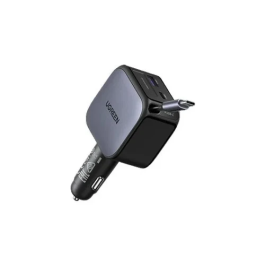 UGREEN 55212B Cargador Rápido para Coche 60W con 2 Puertos USB-C y 1 USB-A con Cable USB-C Retráctil Precio: 26.68999971. SKU: B1E5YJVRB5