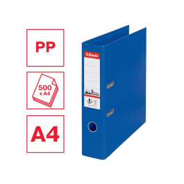 Esselte Archivador de palanca N1, Cartón Forrado, DIN A4, Lomo 75 mm, Color Azul