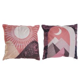 DKD Home Decor Cojín Scandi Montañas Poliéster Marrón Multicolor 10x45x45 cm (4 Unidades) con Cremallera, Lavado en Seco Precio: 27.87114. SKU: B13EGY37ZK