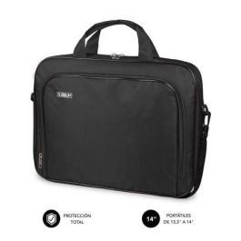 SUBBLIM SUB-LB-1OLB030 Maletín Toploader Oxford para Portátiles 14 pulgadas Acolchado Bolsillo Exterior Resistente Negro