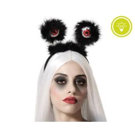 Diadema Halloween con Ojos Brillantes y Detalles Peludos 19x23 cm