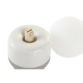 DKD Home Decor Lámpara Sobremesa Urban Bicolor Cerámica y Cristal 10 x 18 x 10 cm (4 Unidades)