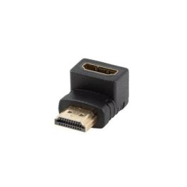 Lanberg Adaptador HDMI 2.0 4K@60Hz HDR Macho - Hembra Angulado 18Gbps Chapado Oro