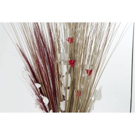 DKD Home Decor Ramo Natural Marrón Rojo 40 x 150 x 40 cm Flores Secas (2 Unidades)
