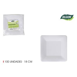 Set de 100 platos de cartón cuadrados Algon 18 cm (10 Cajas) Precio: 26.8899994. SKU: B18FK62SZ2