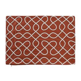 DKD Home Decor Funda de Cojín Rectangular 40x60 cm Color Terracota, Fabricada en Poliéster con Cierre de Cremallera