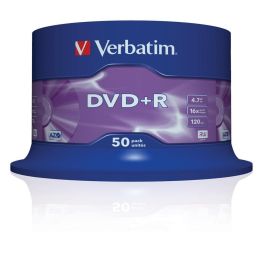 Verbatim DVD+R 4.7GB 16X 50 unidades Spindle Superficie Matt Silver