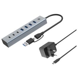 Conceptronic HUBBIES20GP Hub USB 3.0 Gris con 3x USB-C y 4x USB-A Precio: 37.50000056. SKU: B15R57W2DV