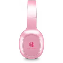 Cellularline Auriculares Bluetooth Diadema Music Sound Basic Rosa con Micrófono para Llamadas y Música