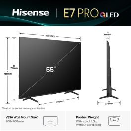 Hisense 55E77Q PRO Smart TV 4K QLED 55" (139cm) Negro