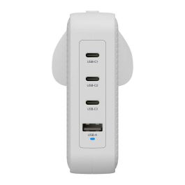 Targus Cargador GaN 145W HJ1001WHWWGL para Múltiples Dispositivos, Carga Rápida PD 3.1 QC 3.0, Blanco