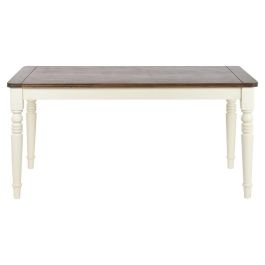 DKD Home Decor Mesa Comedor Tradicional Crema Marron 90 x 76 x 160 cm