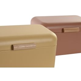 DKD Home Decor Panera Colección Chinalight 22, Estilo Vintage, Metal y Bambú, Terracota y Amarillo, 20.7 x 15 x 30.5 cm (2 Unidades)