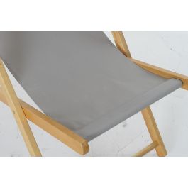 DKD Home Decor Hamaca Terraza y Jardín Gris Natural MDF Poliester 113 x 77 x 57.5 cm