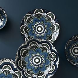 Home Deco Factory Mirage Plato de Postre Mandala Azul 19 cm