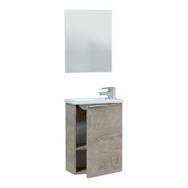 Mueble 40 1 puerta+ espejo + lavabo compact