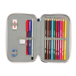 Safta Plumier Doble FC Barcelona 2ª Equipación, 29 piezas, 12,5x19,5x4cm, para niños a partir de 3 años