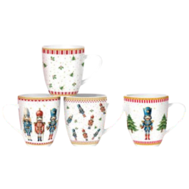 DKD Home Decor Mug Navidad Tradicional Cascanueces Porcelana Multicolor 360ml 8.5x9x12 cm (12 Unidades) Precio: 43.49999973. SKU: B17F6SN82F