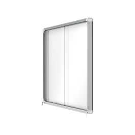 Vitrina De Anuncios Nobo Premium Plus Con Puerta Corredera Fondo Magnetico 18 X Din A4 Hojas 997x1412x54 mm