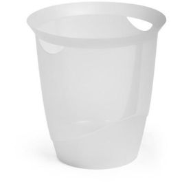 Durable Papelera de Oficina TREND 16L Transparente Redonda Cesto de Basura Plástico