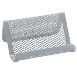 Portatarjetas Q-Connect Metalico Plata 11x7,5x5 cm