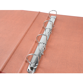 Liderpapel Carpeta de 4 Anillas 25mm Folio Cartón Forrado Cuero Compresor Plástico