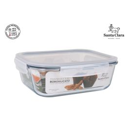 Santa Clara Fiambrera Rectangular con Tapa Hermética 21 x 25.5 cm (4 Unidades) Precio: 37.06714. SKU: B164FCBSCT