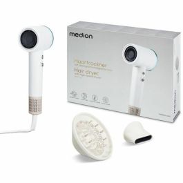 Medion MD19983 Secador de Pelo 1600W, 2 Velocidades, 85°C, Diseño LED Blanco