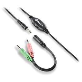 NGS Auriculares Supraurales Gaming con Micrófono Flexible, Jack 3.5mm y Doble Adaptador PC, Control de Volumen, Cable 1.8m, Almohadillas Confortables