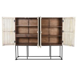 DKD Home Decor Armario Indio Desmontable Blanco Negro de Mango y Metal, 180 cm Ancho x 40 cm Fondo x 160 cm Alto, 4 Puertas, 2 Cajones DKD Home Decor Armario Indio Desmontable Blanco Negro de Mango y Metal, 180 cm Ancho x 40 cm Fondo x 160 cm Alto, 4 Puertas, 2 Cajones