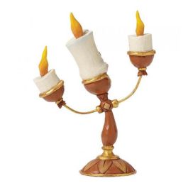 Enesco Figura Disney La Bella y la Bestia Lumiere 10cm Resina de Piedra Pintada a Mano
