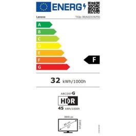 Lenovo 80.0cm (31.5") 4K Ultra HD 3840 x 2160 W-LED IPS, 16:9, 350cd/m², 1.07B, 178°/178°, 1000:1 Lenovo 80.0cm (31.5") 4K Ultra HD 3840 x 2160 W-LED IPS, 16:9, 350cd/m², 1.07B, 178°/178°, 1000:1