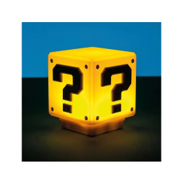 Wondee Lámpara Super Mario Bloque de Interrogación, Luz de Noche Gamer con Sonido Oficial, Decoración Nintendo