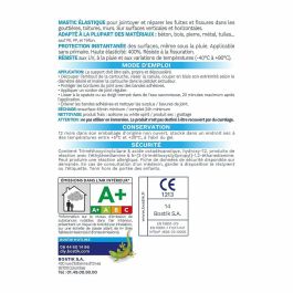 Bostik Waterstop Membrana Impermeabilizante para Reparación de Fugas, Cartucho 290 ml, Blanco