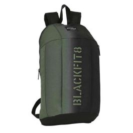 Blackfit8 Gradient Mini Mochila Vertical Reciclada Negra y Verde Militar 22x39x10cm