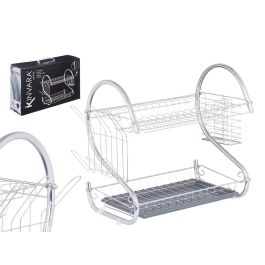 Escurreplatos Kinvara 2 pisos cromado gris 41x26.5x11.5 cm (6 Unidades) Precio: 77.50000027. SKU: B17MLN9GER