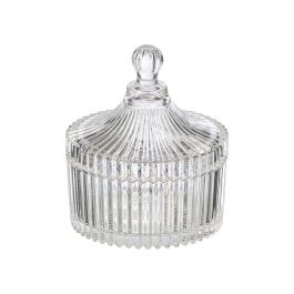 Giftdecor Bombonera de Cristal para Dulces - 10 cm x 10 cm x 14 cm, Transparente (Set de 24)