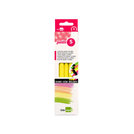 Liderpapel Lápices Fluorescente Jumbo Neón Amarillo Triangular Mina Resistente