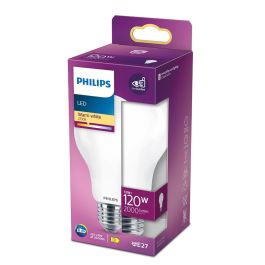 Philips Bombilla LED Standard E27 13W 2000 lm 2700K Luz Cálida Equivalente 120W No Regulable 360° Cristal Mate Ø7x12,1cm