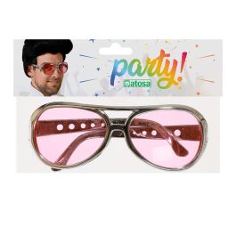 Gafas Estilo Retro Rosa Con Lentes Tintadas Rojas Para Fiestas Temáticas, Festivales Y Carnaval