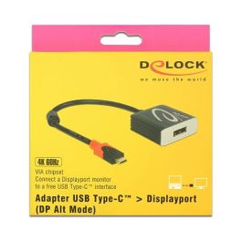 DeLOCK 63312 Adaptador USB-C a DisplayPort ST-BU Negro 4K 60Hz