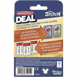 Hasbro Monopoly Deal Stitch Juego de Cartas Rápido 15 Minutos HASG2975101 a partir de 8 años