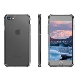 dbramante1928 Greenland Funda Protectora Transparente para iPhone SE/8/7 con Bordes Elevados y Compatible con Carga Inalámbrica