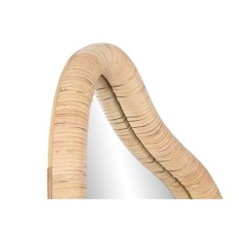 Espejo de pared Home ESPRIT Natural Cristal Ratán Scandi 52,5 x 4 x 150 cm