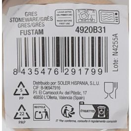 La Mediterranea Mug Fustam, 240 ml, con 7,3 cm de ancho, 8,9 cm de alto y 11 cm de largo (48 Unidades)